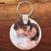 Benutzerdefiniertes Foto einfacher minimalistische Schlüsselanhänger (Vorderseite)