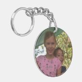 Benutzerdefiniertes Foto einfacher minimalistische Schlüsselanhänger (Vorderseite links)