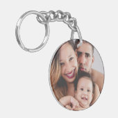 Benutzerdefiniertes Foto einfacher minimalistische Schlüsselanhänger (Vorderseite links)
