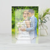 Benutzerdefiniertes Foto Einfaches Elegant mit Sin Einladung (Stehend Vorderseite)