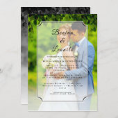 Benutzerdefiniertes Foto Einfaches Elegant mit Sin Einladung (Vorne/Hinten)