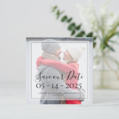 Benutzerdefiniertes Foto Einfaches elegantes Skrip Einladung (Stehend Vorderseite)