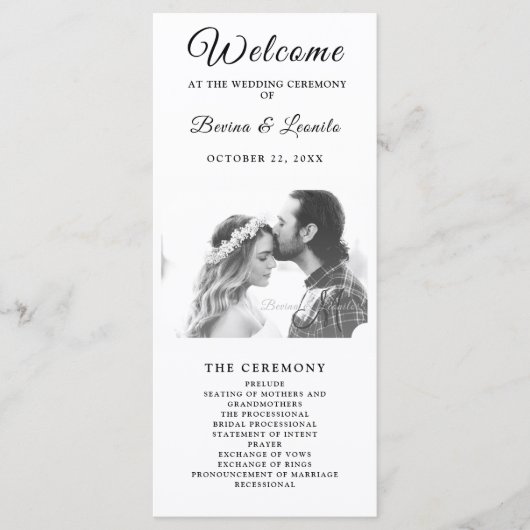 Benutzerdefiniertes Foto Einfaches Elegantes Skrip Programm (Vorderseite)