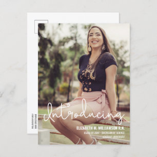 Benutzerdefiniertes Foto Einführung von Science Gr Ankündigungspostkarte