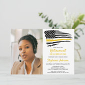 Benutzerdefiniertes Foto-Einlösung für dünne Gold- Einladung (Stehend Vorderseite)