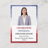 Benutzerdefiniertes Foto Einzigartiger Politischer Visitenkarte (Vorderseite)