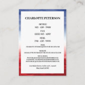 Benutzerdefiniertes Foto Einzigartiger Politischer Visitenkarte (Rückseite)