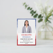 Benutzerdefiniertes Foto Einzigartiger Politischer Visitenkarte (Stehend Vorderseite)
