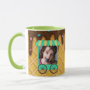 Benutzerdefiniertes Foto-Eiscreme-Waffelhörnchen Tasse