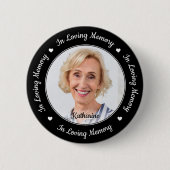 Benutzerdefiniertes Foto Elegante in Love Memory M Button (Vorderseite)