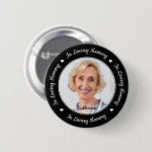 Benutzerdefiniertes Foto Elegante in Love Memory M Button (Vorne & Hinten)