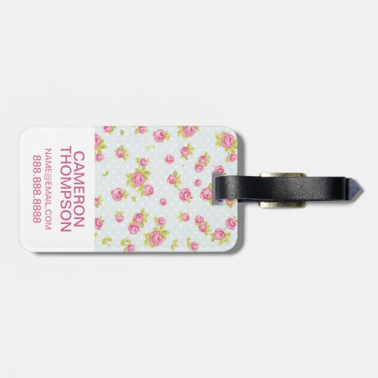 Benutzerdefiniertes Foto Elegante Rosen 4 Gepäckanhänger (Rückseite horizontal)