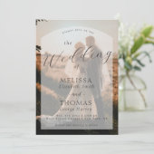 Benutzerdefiniertes Foto Elegante Skripteinladung Einladung (Stehend Vorderseite)