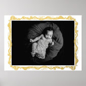 benutzerdefiniertes Foto | elegantes Doodle | Gold Foliendrucke (Vorderseite)