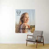 Benutzerdefiniertes Foto Elegantes Skript Grad Par Wandteppich (Beispiel)