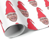 Benutzerdefiniertes Foto Elf-Gesicht Wiederholungs Geschenkpapier (Rolleneckpunkt)