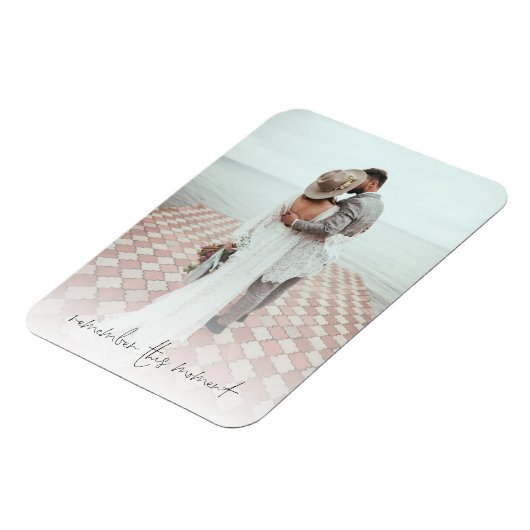 Benutzerdefiniertes Foto Erinnern Sie sich an dies Magnet (Linke Seite)