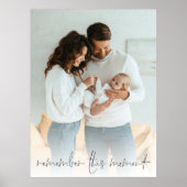 Benutzerdefiniertes Foto Erinnern Sie sich in dies Poster (Vorne)