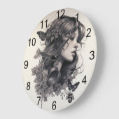 Benutzerdefiniertes Foto Erinnerungen Einfaches Mo Große Wanduhr (Winkel)