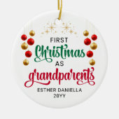 Benutzerdefiniertes Foto ERSTE CHRISTMAS ALS GRAND Keramik Ornament (Vorne)