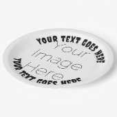 benutzerdefiniertes Foto erstellen Sie Ihr eigenes Pappteller (Schrägansicht)