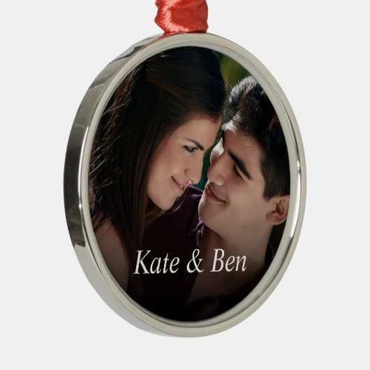 Benutzerdefiniertes Foto Erstellen Sie Ihre eigene Ornament Aus Metall (Rechts)