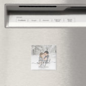 Benutzerdefiniertes Foto Erstes Weihnachten Verlob Magnet (In Situ (Geschirrspüler))