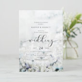 Benutzerdefiniertes Foto Fading Wildblume Meadow W Einladung (Stehend Vorderseite)