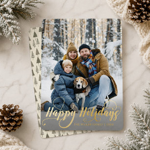 Benutzerdefiniertes Foto Familie Frohe Weihnachten Folien Feiertagskarte