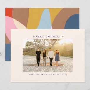 Benutzerdefiniertes Foto Farbige Einzigartige Abst Feiertagskarte