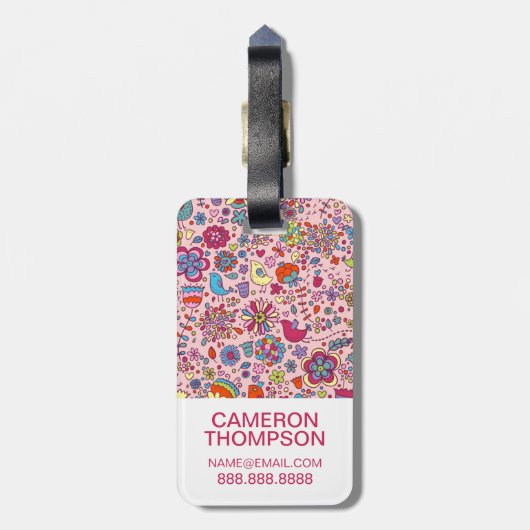 Benutzerdefiniertes Foto-Federmuster mit farbigen Gepäckanhänger (Rückseite vertikal)