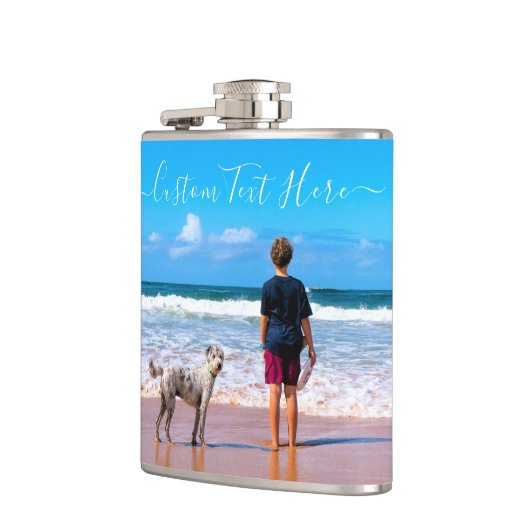 Benutzerdefiniertes Foto-Flasengeschenk mit Ihren  Flachmann (Links)