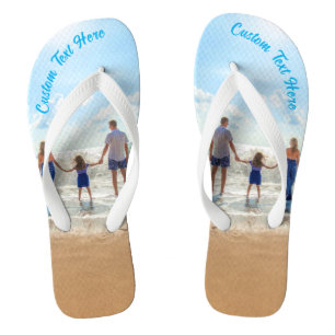 Benutzerdefiniertes Foto-Flip-Flops-Geschenk mit I Badesandalen