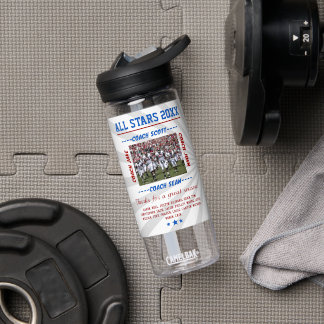 Benutzerdefiniertes Foto Football Trainer Team Ros Trinkflasche