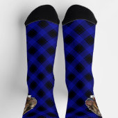 Benutzerdefiniertes Foto Frame Classic Blau und Sc Socken (Oben)