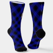 Benutzerdefiniertes Foto Frame Classic Blau und Sc Socken (Gewinkelt)