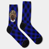 Benutzerdefiniertes Foto Frame Classic Blau und Sc Socken (Rechts)
