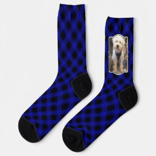 Benutzerdefiniertes Foto Frame Classic Blau und Sc Socken