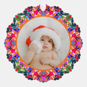 Benutzerdefiniertes Foto Frohe Weihnachten Moderne Ornament Karte