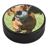 Benutzerdefiniertes Foto für Begleiter und Text Eishockey Puck (3/4)