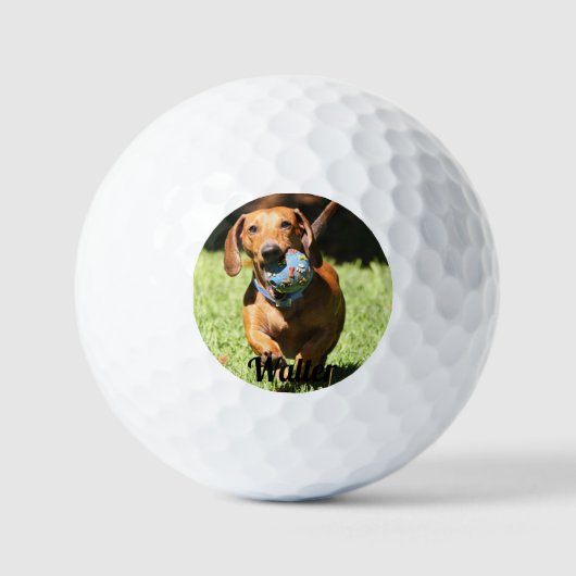 Benutzerdefiniertes Foto für Begleiter und Text Golfball (Vorderseite)