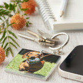 Benutzerdefiniertes Foto für Begleiter und Text Schlüsselanhänger (Vorderseite rechts)