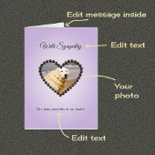 Benutzerdefiniertes Foto für Beileid und Textkarte