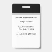 Benutzerdefiniertes Foto für Beruflichen Schwarzen Ausweis (Rückseite)