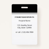 Benutzerdefiniertes Foto für Beruflichen Schwarzen Ausweis (Rückseite)