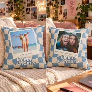 Benutzerdefiniertes Foto für beste Freundinnen Bla Kissen