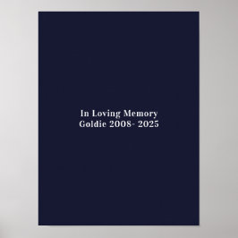 Benutzerdefiniertes Foto für das Memorial Pet Loss Poster