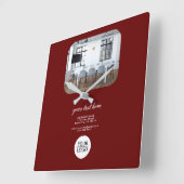 Benutzerdefiniertes Foto für das Unternehmen mit R Quadratische Wanduhr (Winkel)