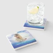 Benutzerdefiniertes Foto für den Blue Ocean Vacaca Steinuntersetzer (Seitenansicht)