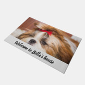 Benutzerdefiniertes Foto für den Hundewelpen Fußmatte (Schrägansicht)